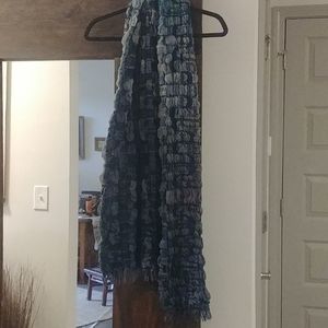 Puffy Teal Scarf